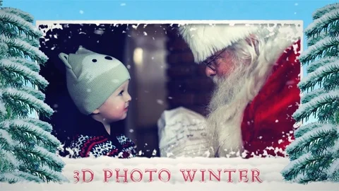 3d photo winter Stock After Effects