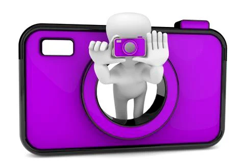 3d photographer Stock Illustration