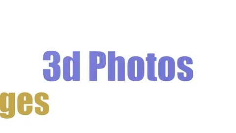 3d Photos Animated Flat Tagcloud Isolated On White Video stock 107221544