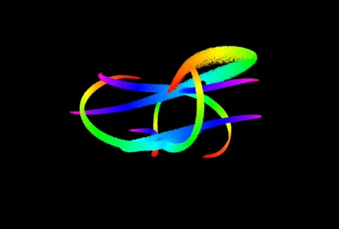 3D Physics Dragon NTSC Video stock 776814