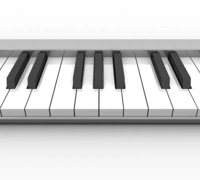3d Piano keyboard Stock Illustration