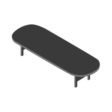 3D picture of a table on a white background. Vector illustration Stock Illustration