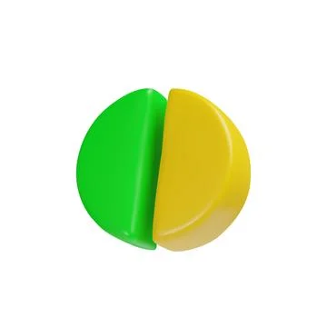 3d pie chart circle half diagram infographic Stock Illustration