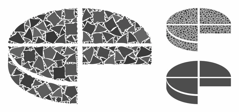 3d pie chart Composition Icon of Tuberous Items Stockillustratie