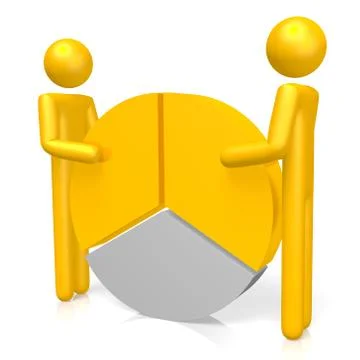 3D pie chart concept Ilustración de archivo