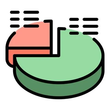 3d pie chart displaying market share with growing statistics Stock Illustration