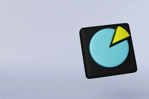 3d pie chart icon illustration Stock Illustration