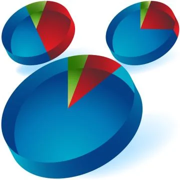 3d pie chart Stock Illustration