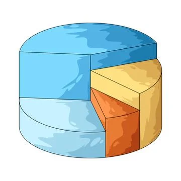 3D pie chart illustration Stock Illustration