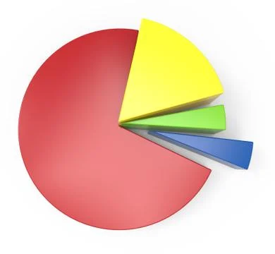 3d pie chart model Stock Illustration