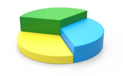 3d pie chart model Stock Illustration