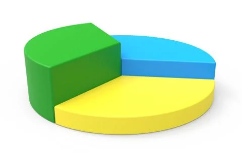 3d pie chart model Stock Illustration