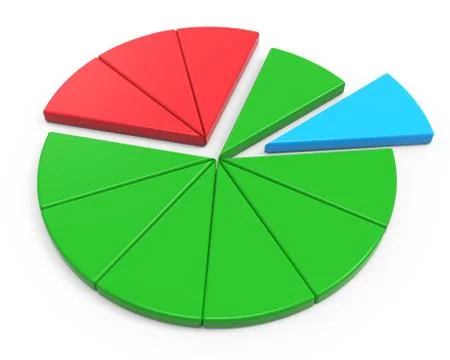 3d pie chart model Stock Illustration