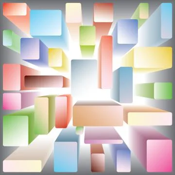 3d piece on vector graphic srt. Stock Illustration