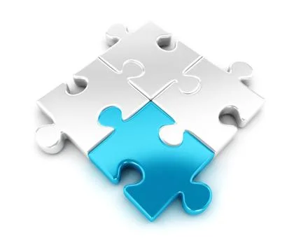 3d pieces of puzzle Stock Illustration