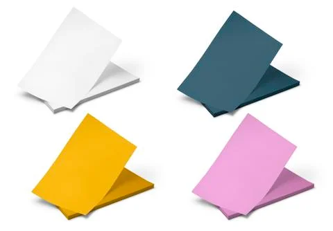 3d pile of blank paper Stock Illustration
