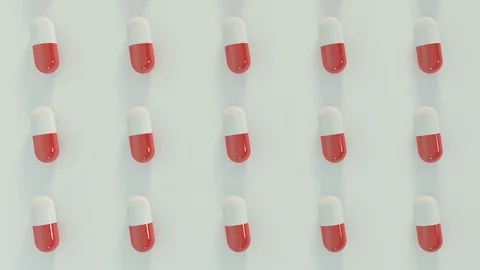 3D Pills abstract seamless loop background Stock Footage 111757992