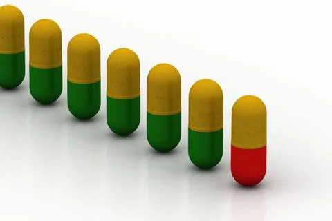 3d pills Free Stock Illustration