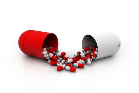 3d pills. Stock Illustration