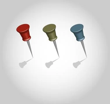 3D pin collection Stock Illustration