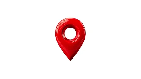 3d pin domain marker, red map pointer, red pin pointer Stock Footage 291249760