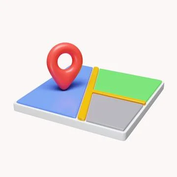3d Pin location icon on map. Online order tracking. Location mark on map and 스톡 일러스트