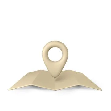 3d pin point marker with shadow. Location icon on map. Vector illustration. Stock Illustration