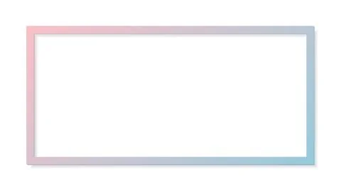 3D pink and blue rectangle frame paper cut style on white background graphi.. Stock Illustration
