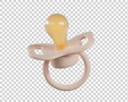3d pink Baby Pacifier Stock Illustration