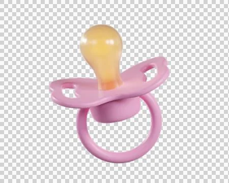 3d Pink Baby Pacifier Stock Illustration
