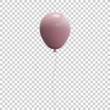 3d pink balloon. 3d rendering. Illustrazione stock