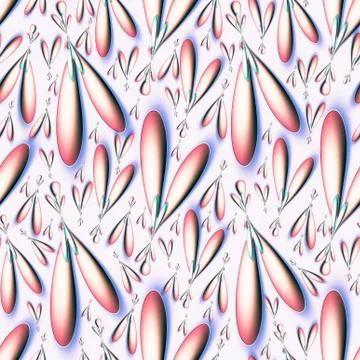 3d pink bud type or drop seamless pattern Stock Illustration