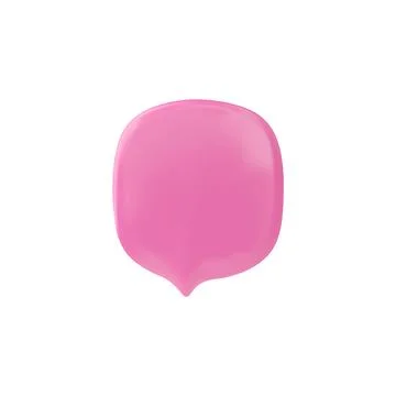 3D Pink chat bubble vector on isolated background. Stock Illustration