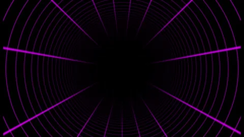 3D Pink cylindrical hi-tech futuristic tunnel in cyberspace background Video stock 296616590