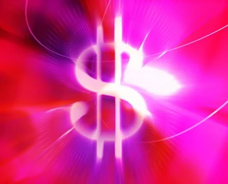 3D Pink Dollar Loop Stock Footage 8931766