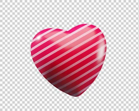 3D pink Heart Stock Illustration
