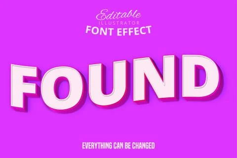 3d pink modern style text effect Stock Illustration