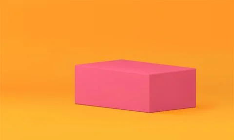 3d pink podium rectangular isometric platform for product presentation realis 스톡 일러스트