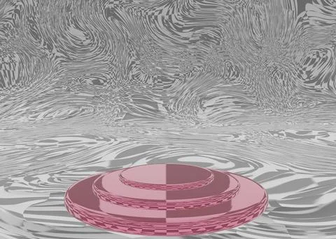 3d pink podium step minimal pastel studio background. Abstract 3d Stock Illustration