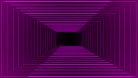 3d pink rectangular box tunnel neon light gradient, futuristic gaming background Stock Footage 272648210