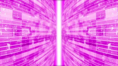 3D pink striped box pattern moving technology 3d cyberspace Stock Footage 272437907