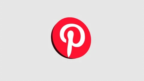 3D Pinterest Logo 库存影片 171544300