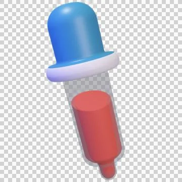 3D Pipette Ilustração Stock