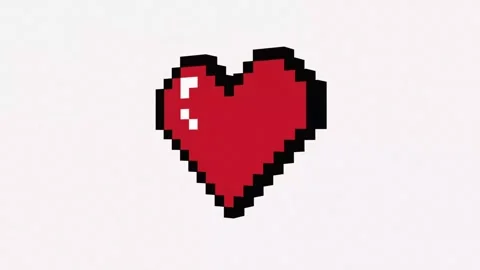 3D Pixel Heart Stock Footage 327612044