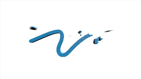 3D pixel Icon arrow for text Animation on empty background. Outline web icon Stock Footage 153860829