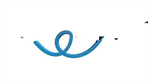 3D pixel Icon arrow for text Animation on empty background. Outline web icon Stock Footage 153861094