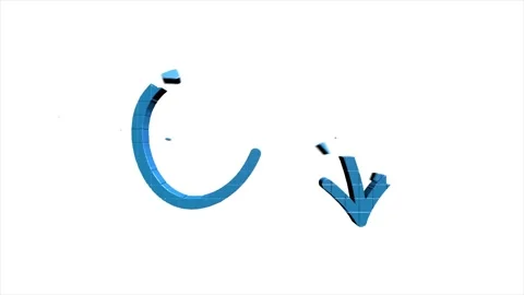 3D pixel Icon arrow for text Animation on empty background. Outline web icon Stock Footage 153866944