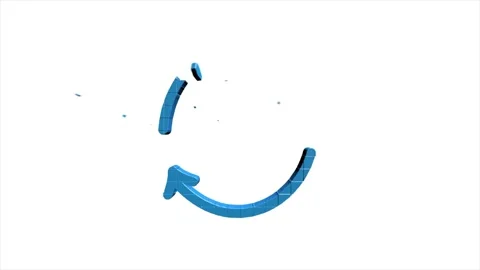3D pixel Icon arrow for text Animation on empty background. Outline web icon Stock Footage 153869187