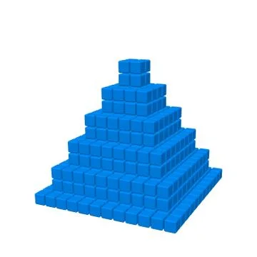 3d pixel pyramid.Vector illustration. 스톡 일러스트