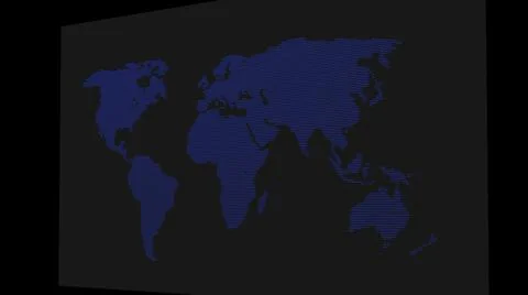 3d Pixel world map background. Digital dots in the form global earth. Stock Illustration